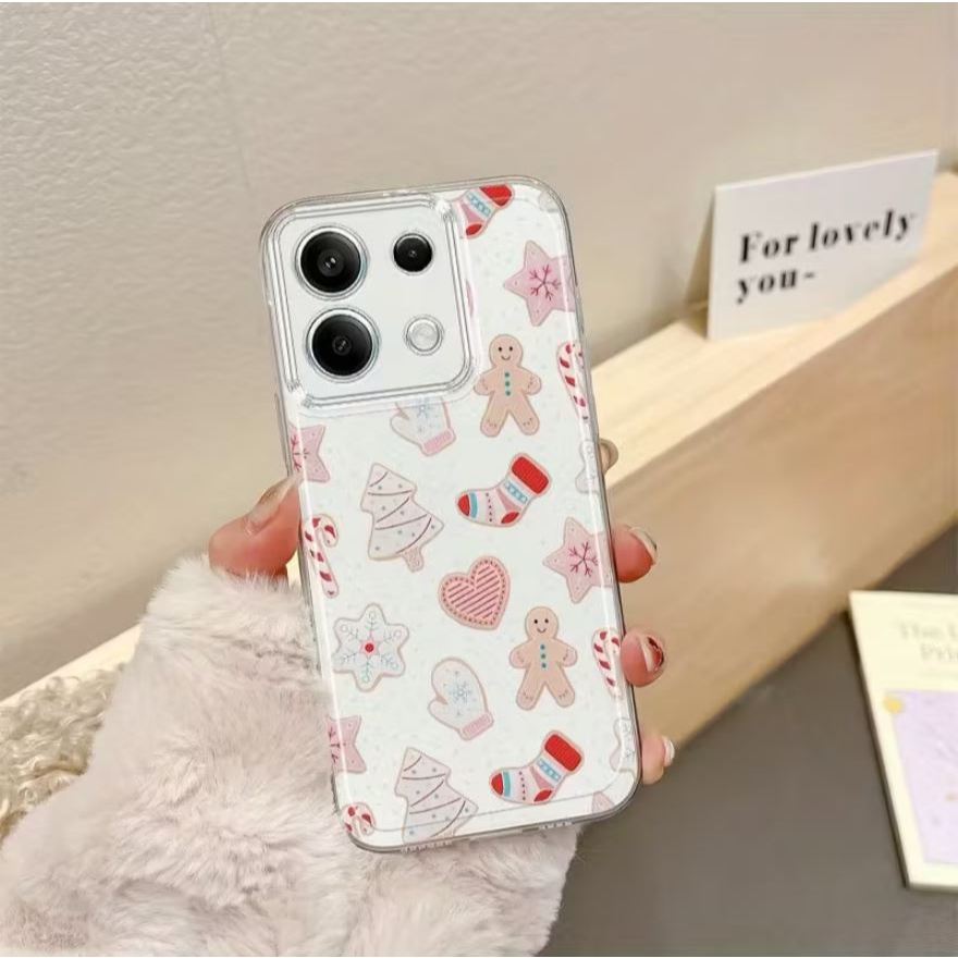 เคส TPU โปร่งใสน่ารักคริสต์มาส THEME MOTIF ชุดสําหรับ XIAOMI/REDMI/POCO/Mi10/Mi10T Mi11 LITE/PRO/Mi1