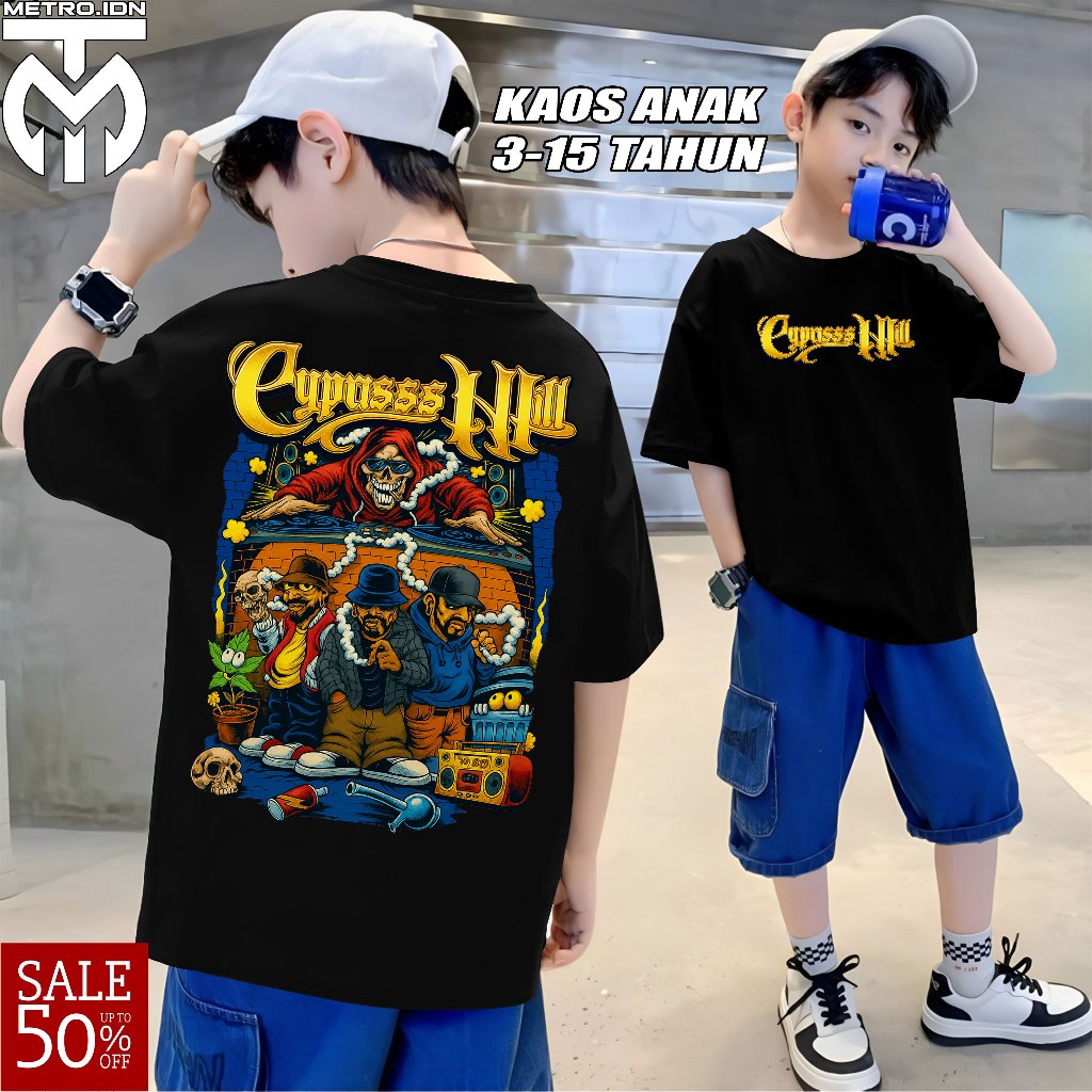 Cypress Hill Kids T-Shirt วัสดุผ้าฝ้าย 100% | กางเกงขาสั้น Sleeves | เสื้อยืดลําลอง ไซส์ ML XL XXL |