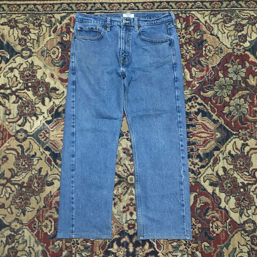 Denizen Blue Jeans ขนาด 32x32 W43 L95 LPaha27 OL21 รอบเอว 86 ซม. ยาว 95 ซม. ต้นขากว้าง 27 ซม. ขาเปิด