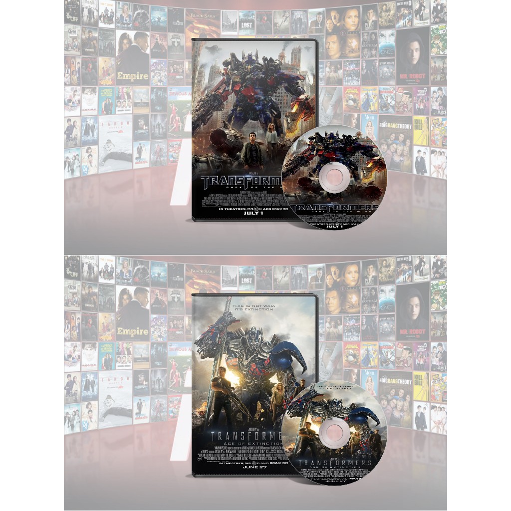 Transformers Dark Of The Moon DVD (2011) + Transformers Age Of Extension DVD (2014)