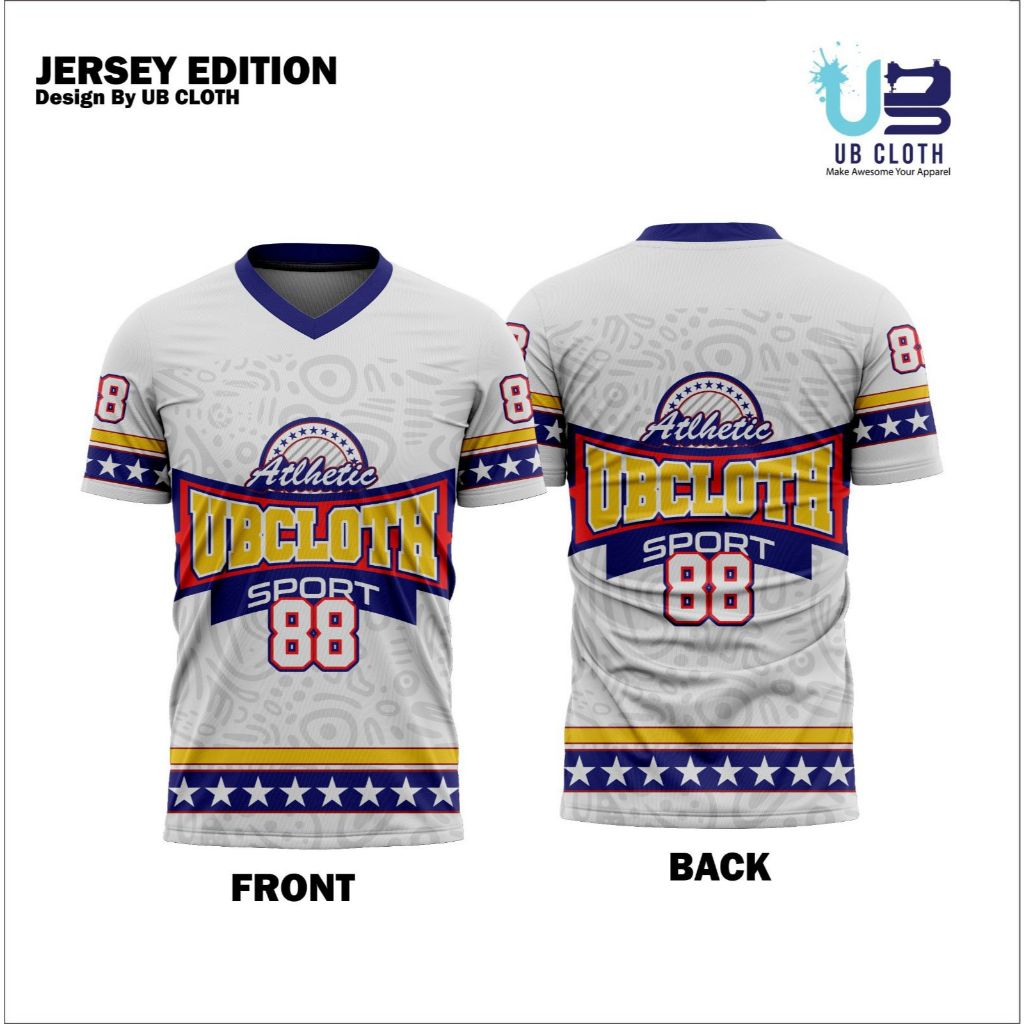 เสื้อฟุตบอล UB Cloth Sport White 88 Drifit Nyama Material