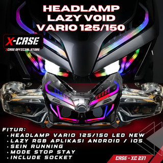 X-Case Headlamp Lazy Void Fullset RGB Eyebrow Reflector Vario 125 150 New 256 RGB Application Modes XC231