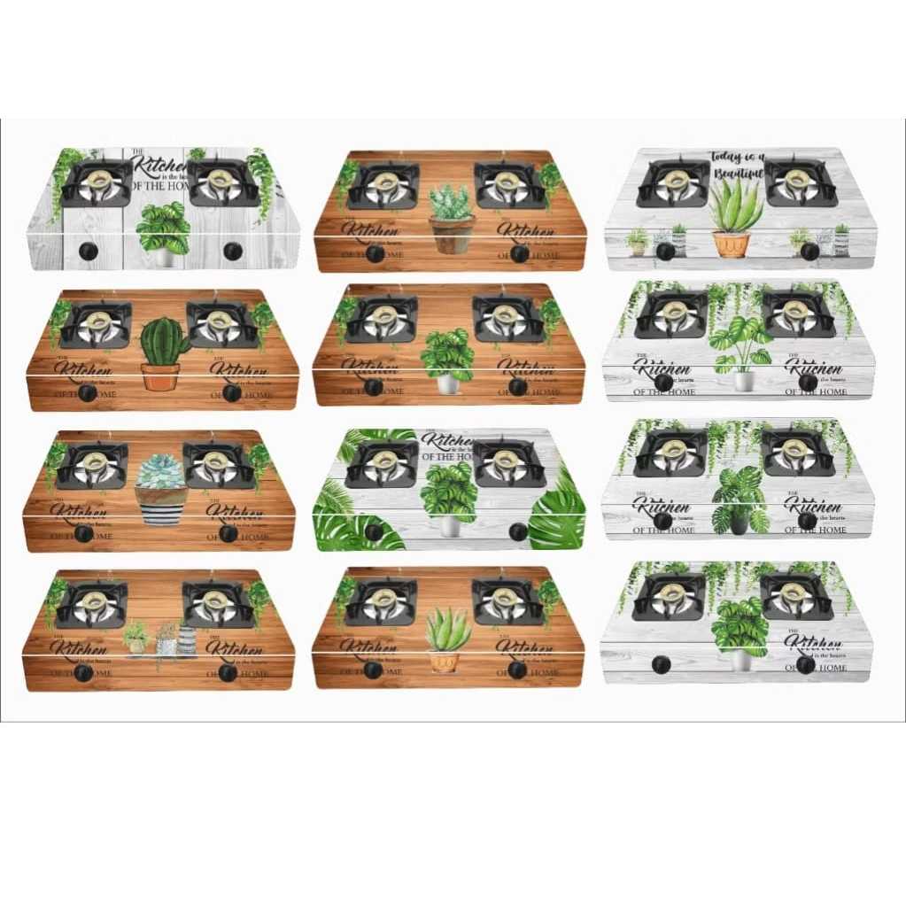 สติ๊กเกอร์ 2-BURNER GAS STOVE พร้อม CACTUS MOTIF