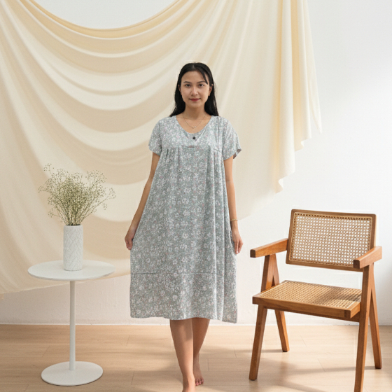 Cool Rayon Nursing Daster - Nursing Friendly Daster - Rayon Connected Daster with Full Overlock - Nu