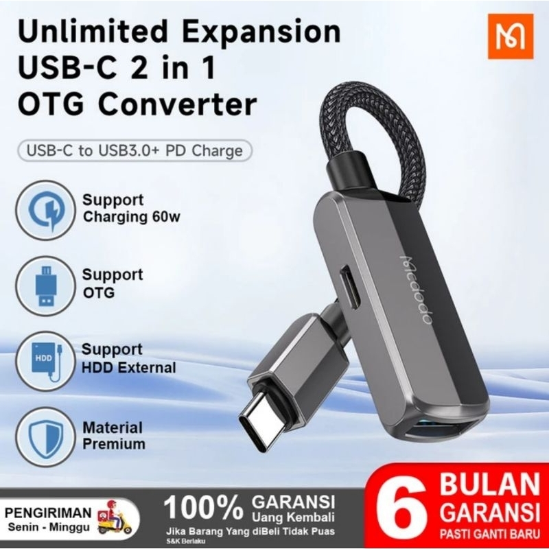 ใหม่ ORIGINAL MCDODO CA-2830 Converter 2 In 1 ประเภท C ถึง USB 3.0 OTG อะแดปเตอร์ CA 2830 CA2830
