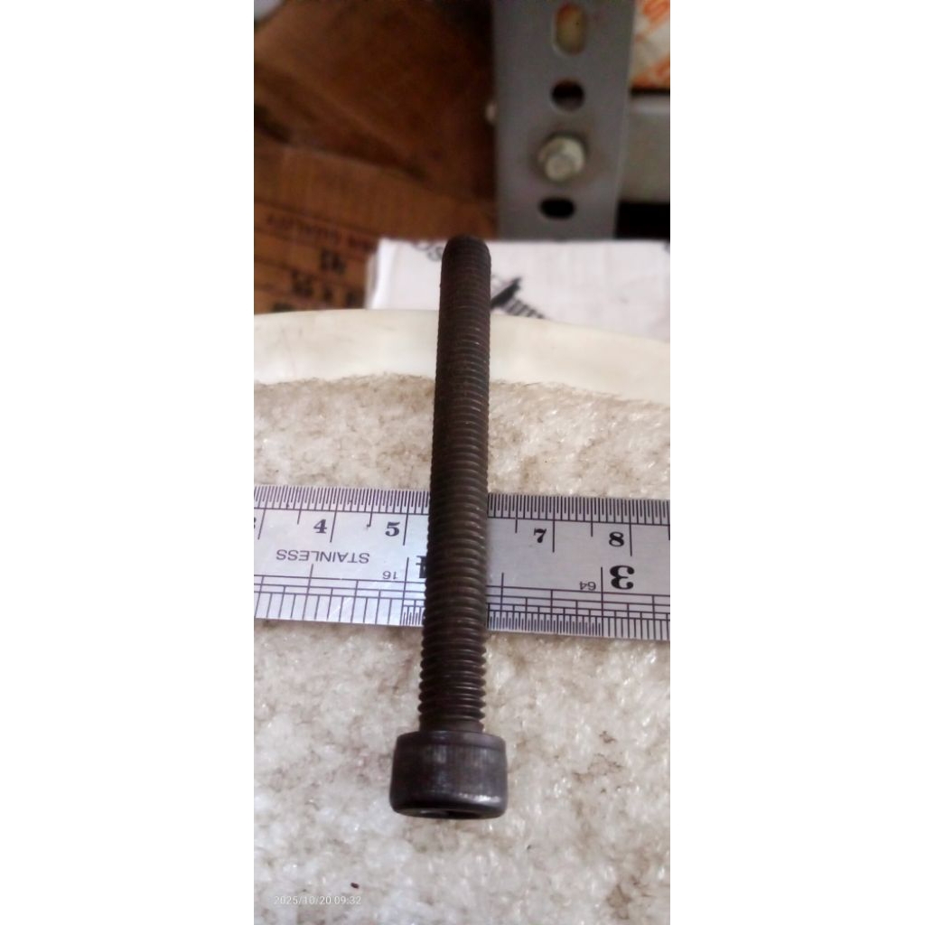 BL STEEL M08X75MM FT | STEEL L-BOLT M08X7.5CM FULL THREAD L-KEY 6