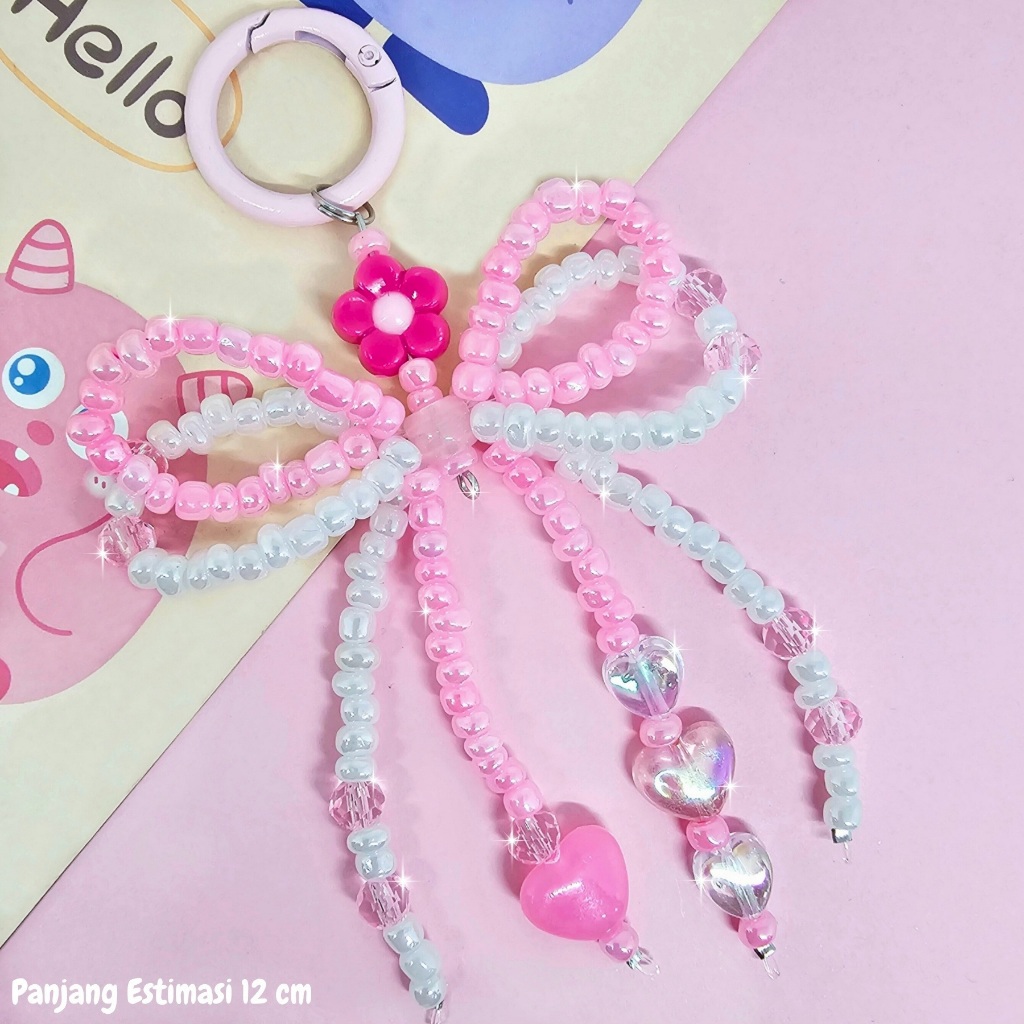 GANTUNGAN Bag Charm พวงกุญแจริบบิ้น Coquette - GK002