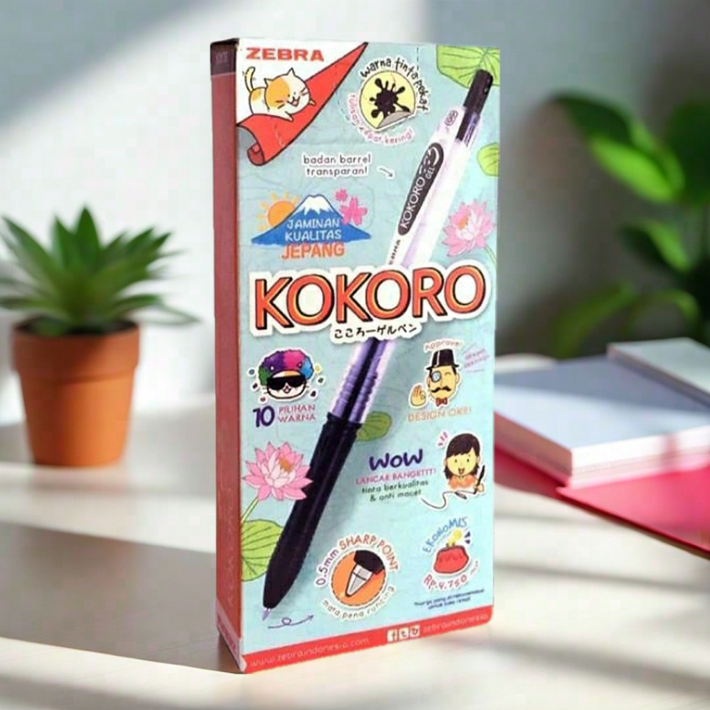 ปากกา ZEBRA Gelpen Kokoro สีดํา