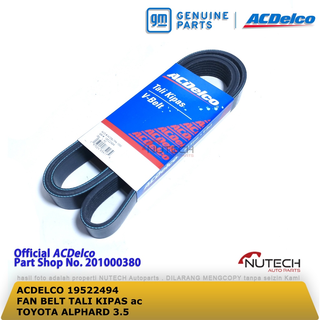 Fanbelt V Belt Fan Belt AC 7PK 1550 TOYOTA ALPHARD 3.5 Ac Delco