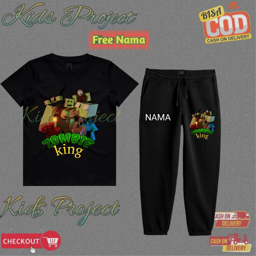 ชุดเด็กตัวละคร FORSAKEN Roblox Zombie King ล่าสุด - ชุดเด็ก Unisex