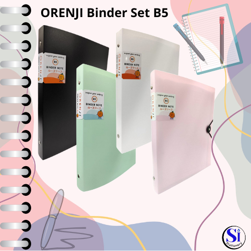 BINDER NOTE B5/ORENJI BINDER NOTE SIZE B5 COOL PASTEL COLOR
