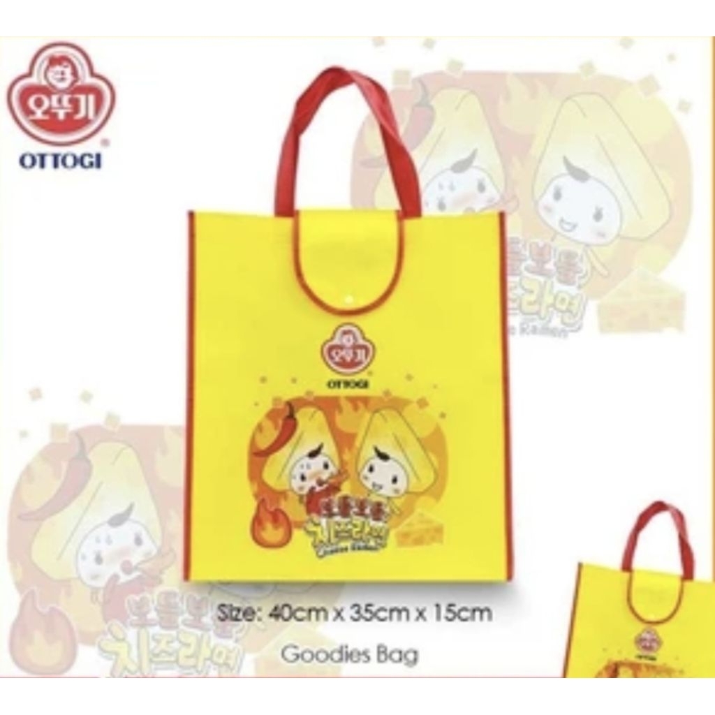 Ottogi Cheese Ramen Shopping Tote Bag นํากลับมาใช้ใหม่ได้ Totebag