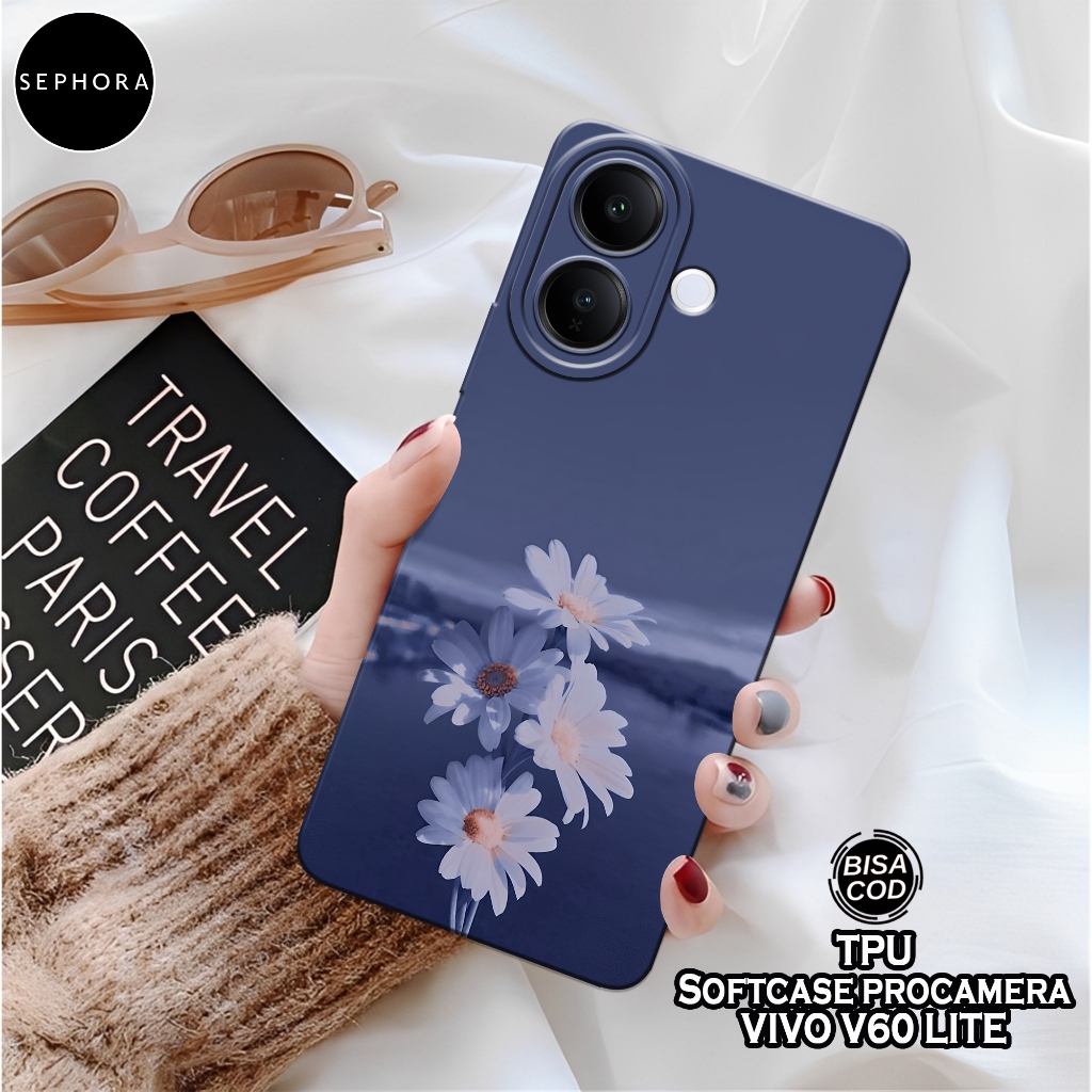 เคส HP ล่าสุด VIVO V60 LITE 2025 - เคสดอกไม้แฟชั่น - VIVO V60 LITE 2025 Softcase - เคสกล้อง Pro - เค