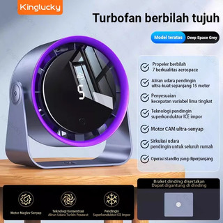 kinglucky kipas Angin bisu Strong Wind  5 Gear Wind Speed kipas dinding Digital Display Adjustable Turbo kipas meja kipas dinding Dapat dikenakan biaya