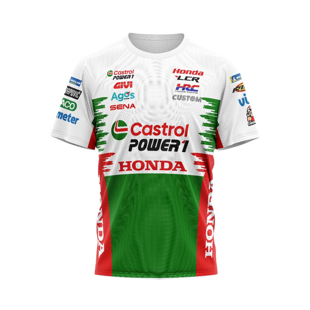 เสื้อผ้าผู้ชายผู้ใหญ่เสื้อยืด Jersey Moto GP LCR HONDA 2025 Custom Full Print