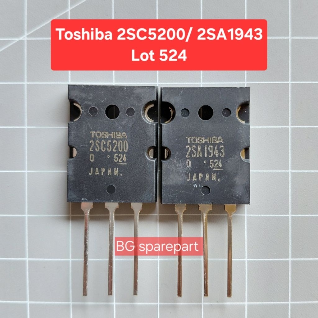 Toshiba 2SC5200 2SA1943 C5200 A1943 Lot 524 ของแท้