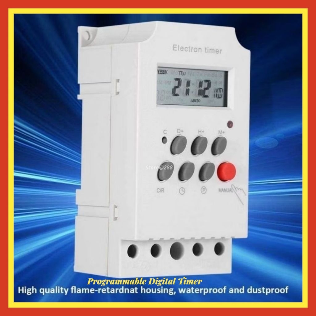 รีเลย์สวิตช์ตั้งเวลาดิจิตอล 28 โปรแกรม 220V/25A - KG316T-II