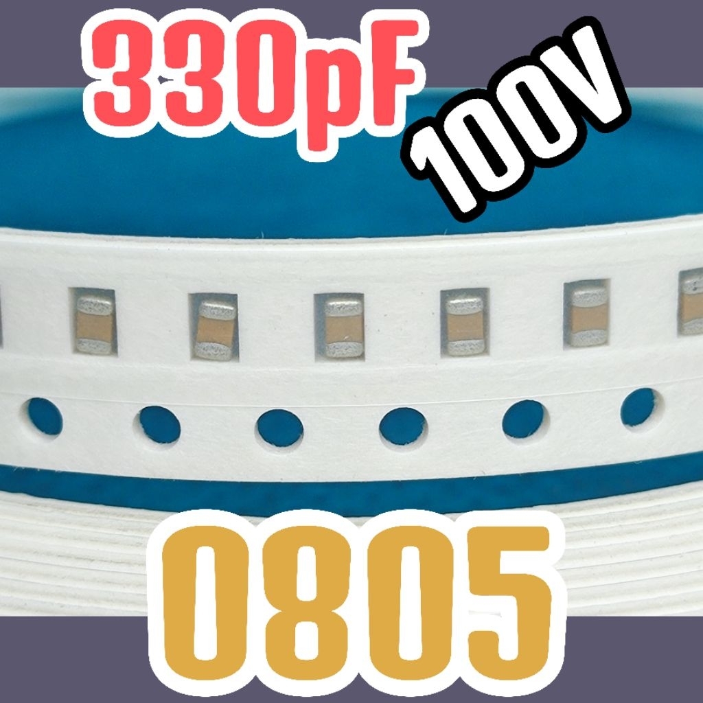 10pcs ตัวเก็บประจุเซรามิค SMD 0805 2012 100V 330 pF 330pF 100v 0.33nF 0.33 nF 0.33nF 0.33 nF 100v
