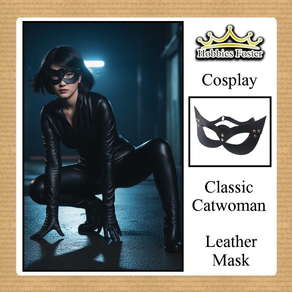 หน้ากากคอสตูมคอสเพลย์ HBF SUPER HERO / อุปกรณ์ปาร์ตี้ฮาโลวีน - BATMAN / CAT WOMAN / Slim