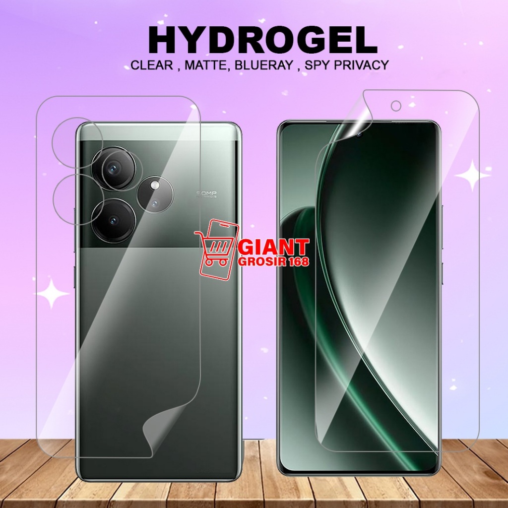 ไฮโดรเจลป้องกันรอยขีดข่วนRealme GT 6 Realme GT 7 Realme GT Master Realme GT 2 Pro Realme GT Neo 2 Realme GT Neo 3 Realme GT Neo 3T Realme X Realme XT Realme X2 Pro Realme X3 Super Zoomสําหรับ ไฮโดรเจล เคลียร์ แมท แอนตี้-ออยล์ / แอนตี้-บลู แอนตี้-รังสี