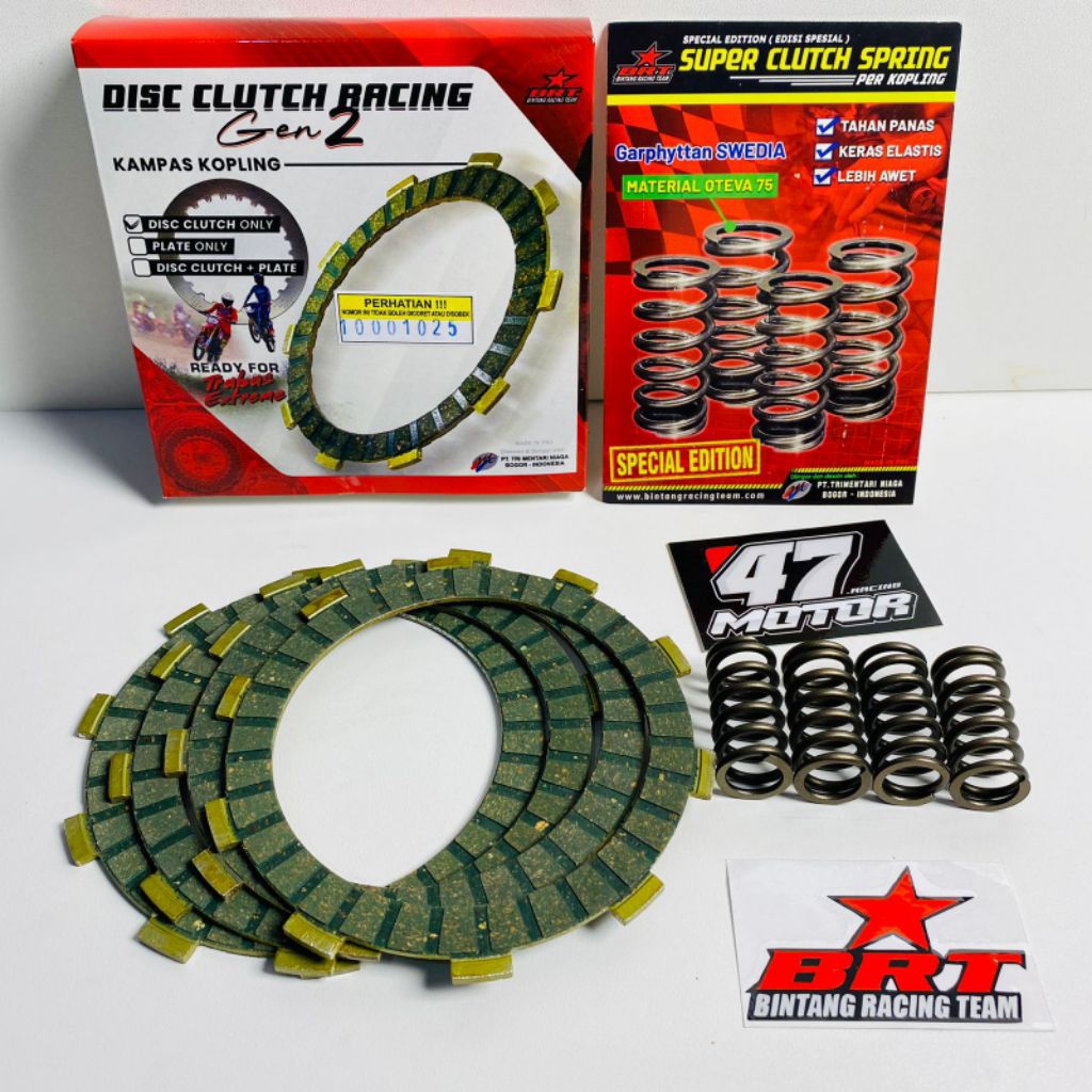 BRT GEN 2 SUPER OTEVA MX KING R15 V1 V2 MT 15 CLUTCH PLATE AND SPRING PACKAGE