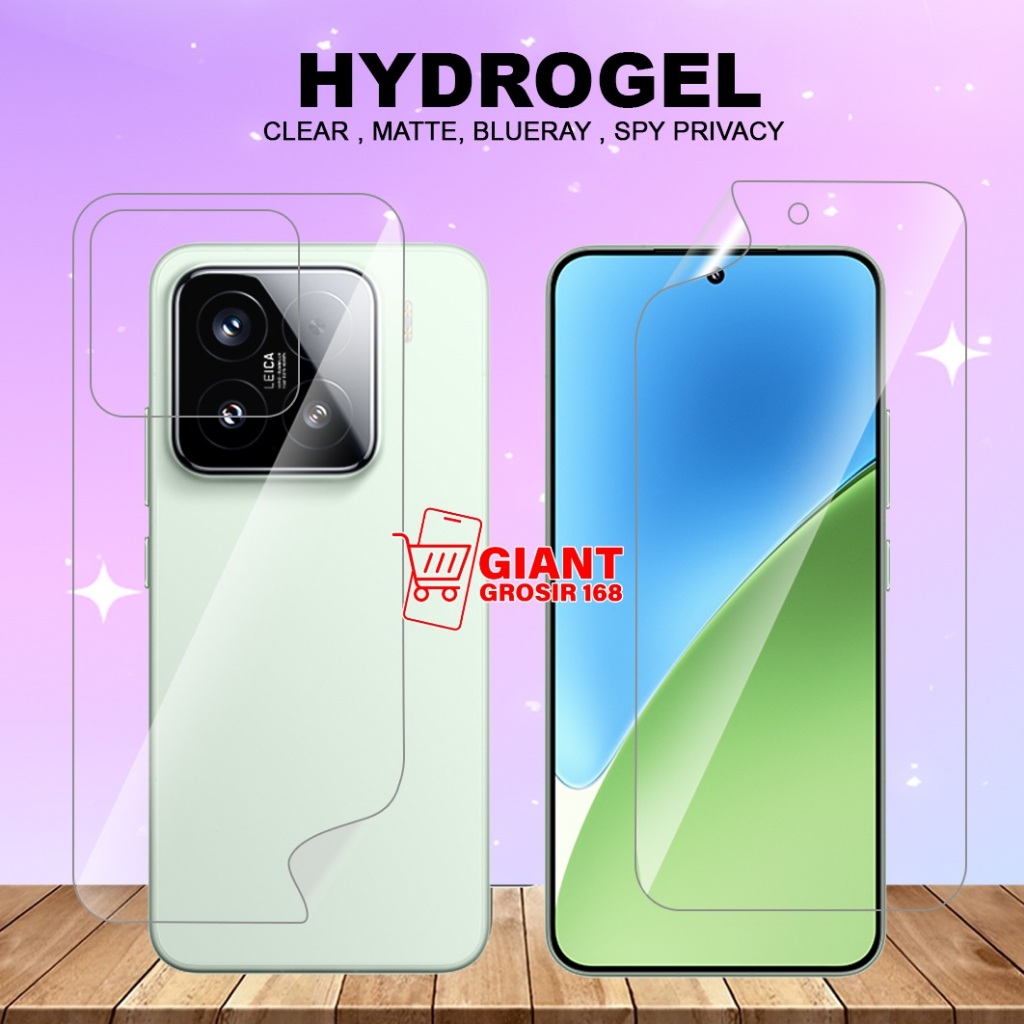 ไฮโดรเจลป้องกันรอยขีดข่วน Xiaomi 17 Xiaomi 17 Pro Xiaomi 17 Pro Max Xiaomi 15T Xiaomi 15T Pro Xiaomi