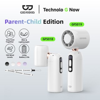 GOOJODOQ kipas angin es GFS019 Kipas Turbo PowerBank Kipas genggam mini berkecepatan tinggi 4000 mAh