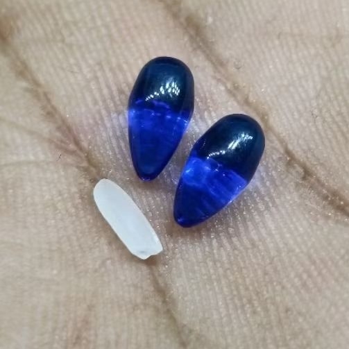 คู่ของ Must1k4 Delim4 Blue Agate ทรงหยดน้ํา