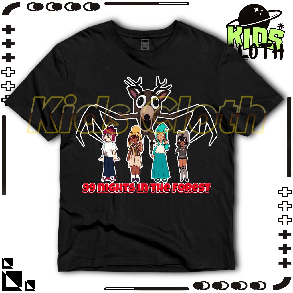 Roblox 99 Night In The Forest Game เสื้อเด็ก - Roblox เสื้อยืดเด็กชื่อฟรี