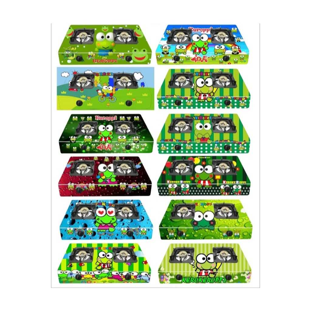 สติ๊กเกอร์ 2-BURNER GAS STOVE พร้อม KEROPI MOTIF
