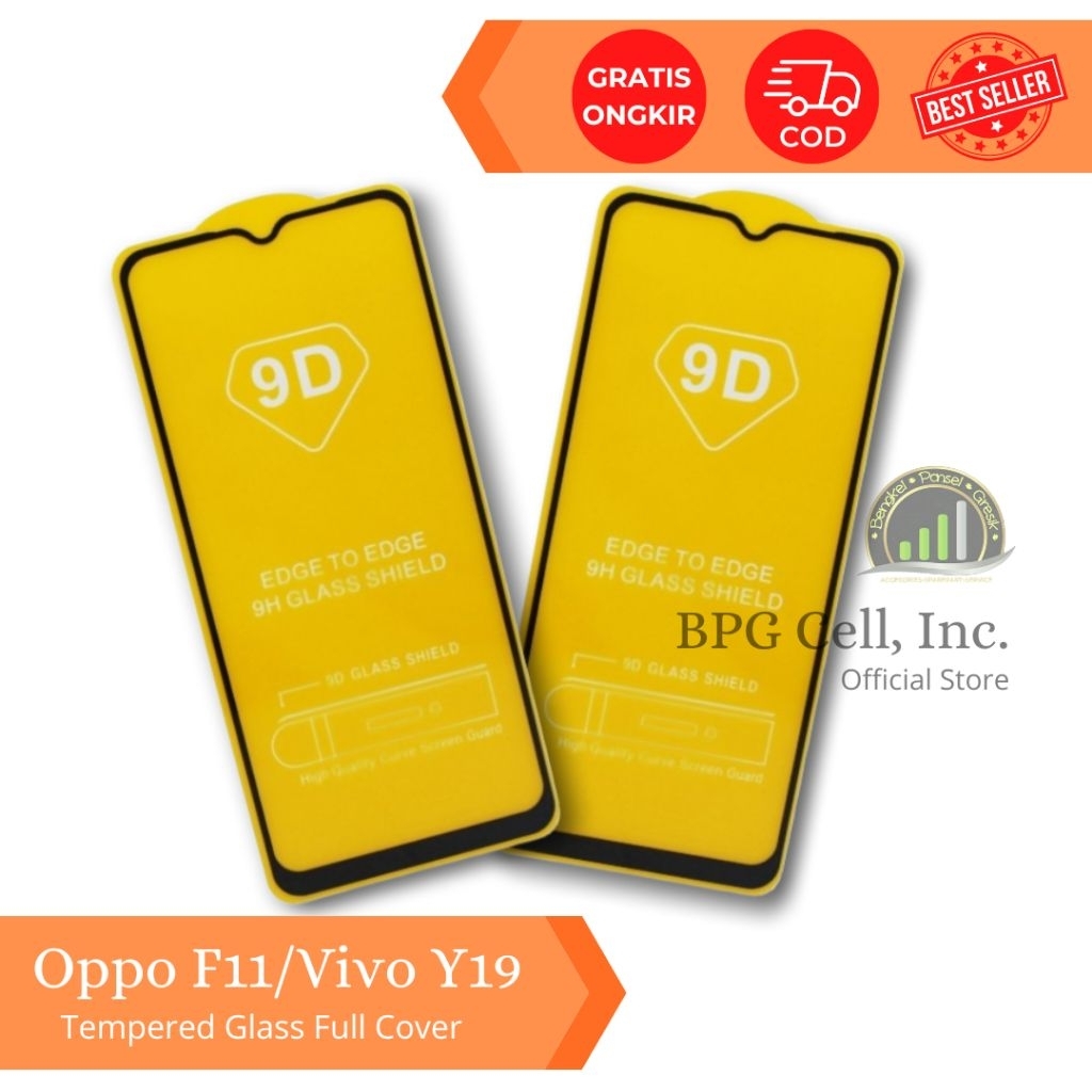 กระจกนิรภัยคลุมทั้งหมดOppo F11 A9 A9x Vivo Y19 Y5s U3 Redmi 9 9A 9C 9Tหมายเหตุ 8 Pro