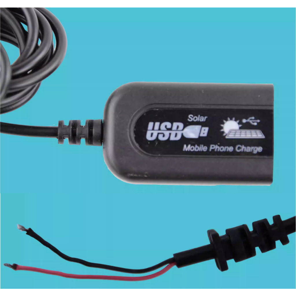 สายชาร์จ USB 5V 2.5A สําหรับอินพุตแผงโซลาร์เซลล์ 5-12V