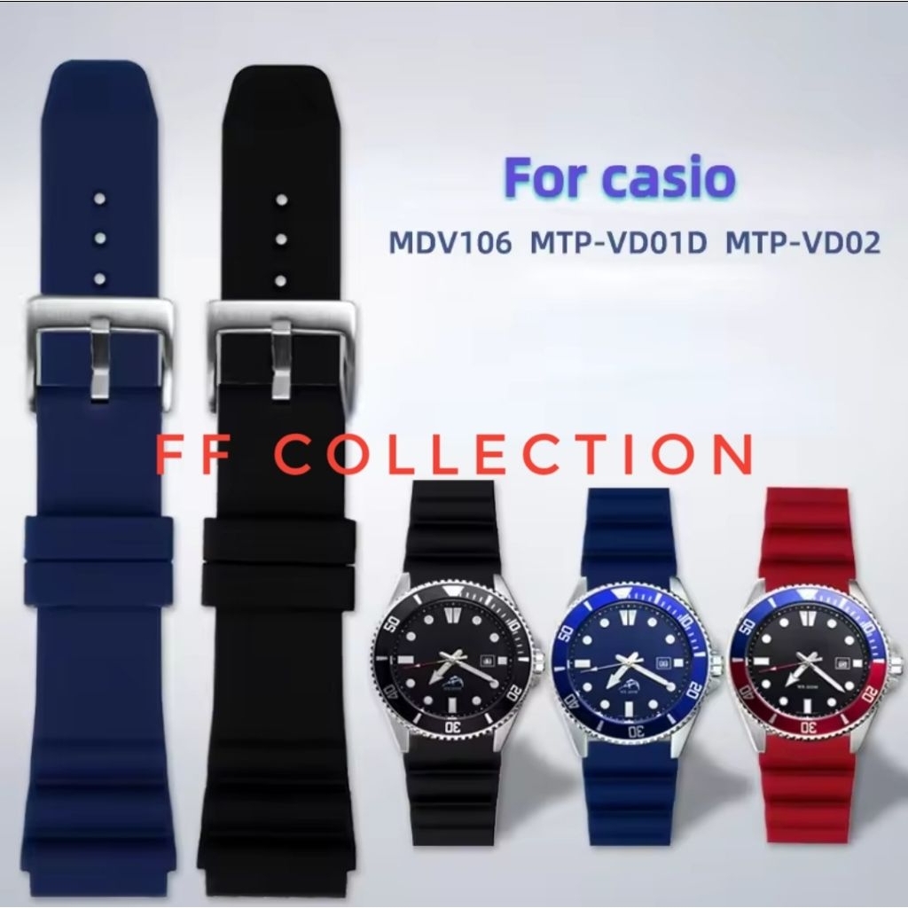 FF 22MM 20MM CASIO DIVING WATCH STRAP MDV106 MTPVD01D MTPVD02 LUG คุณภาพดั้งเดิม