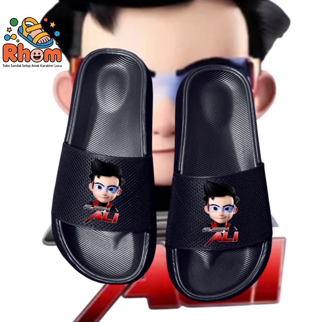 รองเท้าแตะเด็ก Viral พร้อมตัวอักษร EJEN ALI ไซส์ 26 - 40 ชายและหญิง / รองเท้าแตะ Ejen Ali / รองเท้าแ