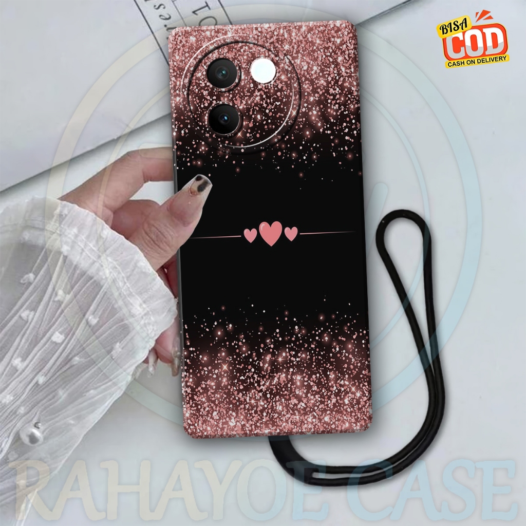 Softcase VIVO V30 / V30 PRO / V30E / V40 5G - วัสดุยางยืดหยุ่น - LOVE Motif - ซิลิโคนยืดหยุ่น - ปลอก