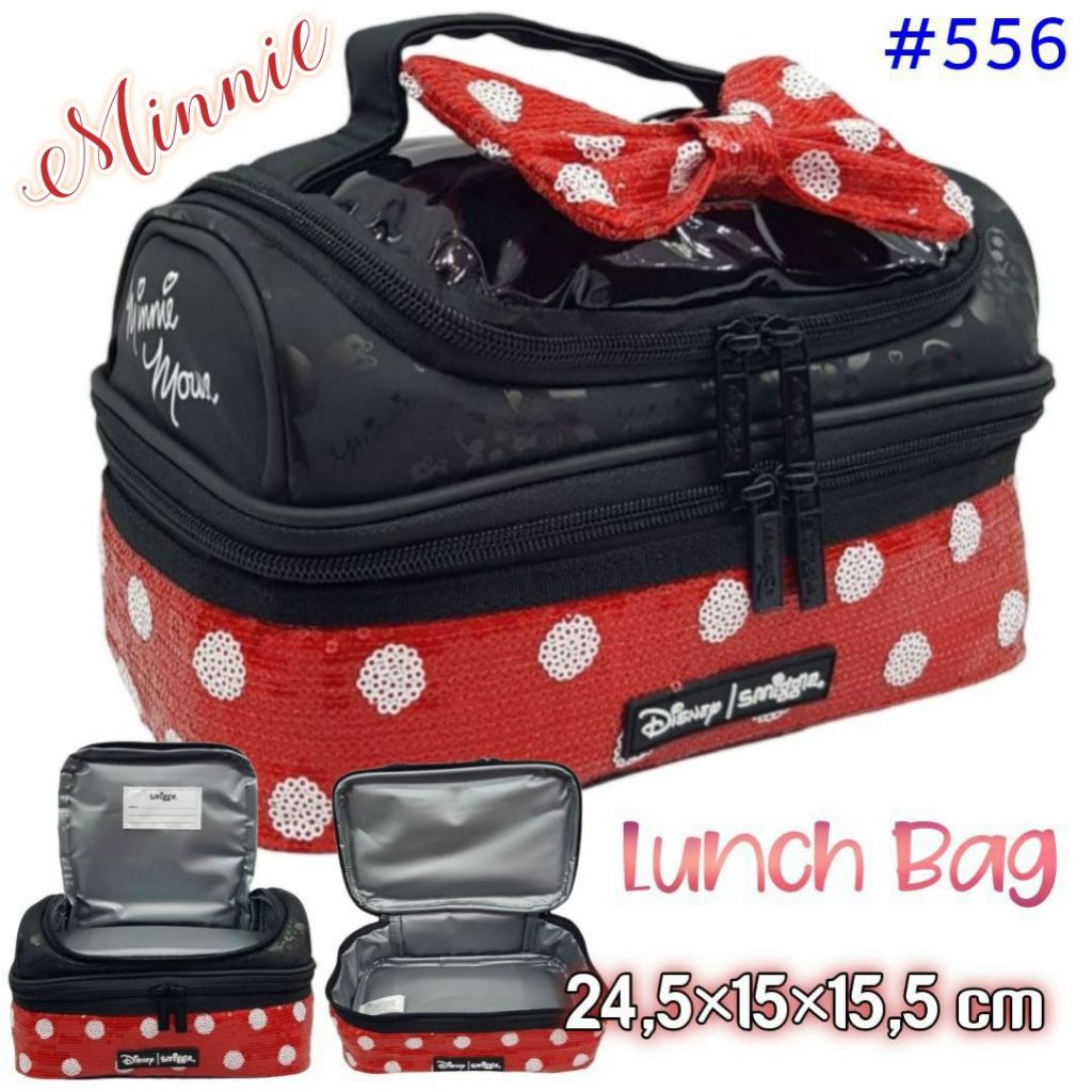 MERAH Disney Red Minnie Lunch Bag / Red Mickey Minnie Lunch Bag / Girls Minnie Lunch Bag / Childrens