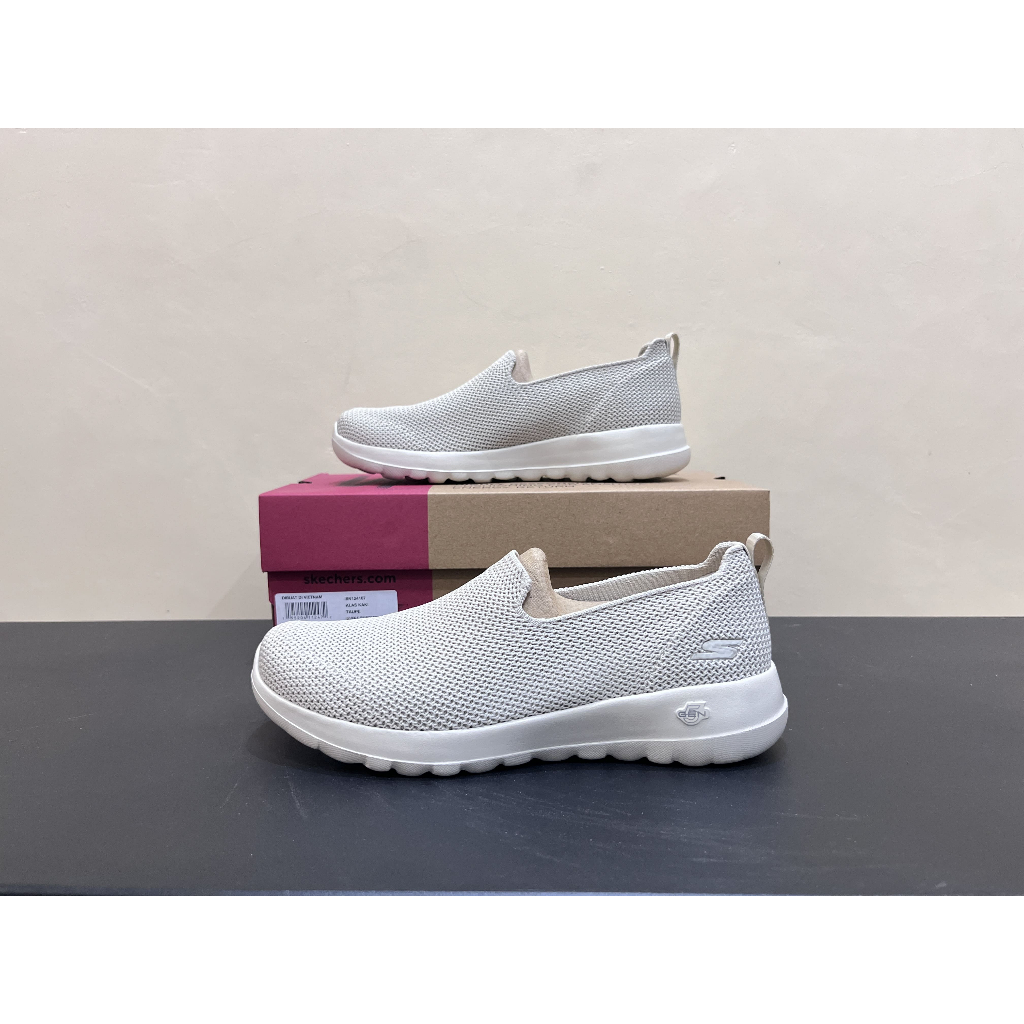 Skechers Go Walk Joy Sensational Day Taupe รองเท้าลําลองผู้หญิงแบบสวม 124187/TPE ของแท้