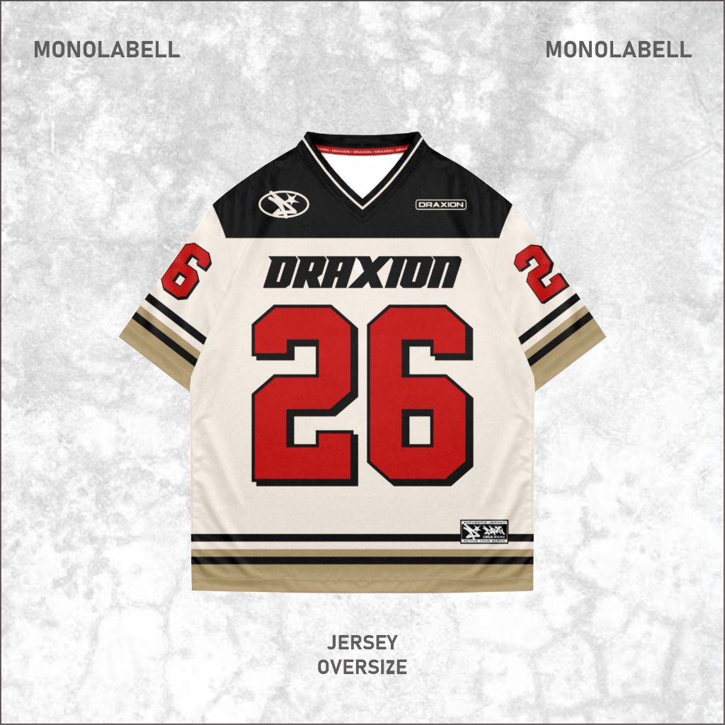 MONO LABELL Jersey Over Size Retro Casual Rugby Hockey ผู้ชายผู้หญิง Boxi Fit R Retro Premium ล่าสุด