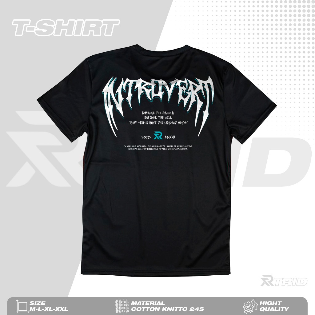 THEREAL.ID - Thisrt Mens Distro T-Shirt, Basic Introvert Cotton 24s Premium Screen Printing