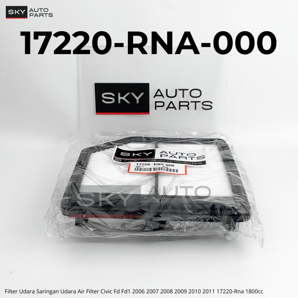กรองอากาศ กรองอากาศ Civic Fd Fd1 2006 2007 2008 2009 2010 2011 17220-Rna 1800cc