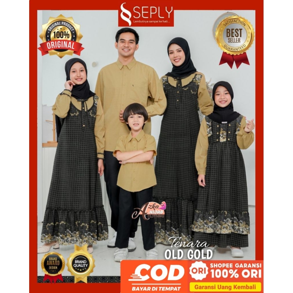 SEPLY Srimbit 2026 Tenara Old Gold Seply Original Family Sarimbit 2026 - Eid Sarimbit 2026 - Family 