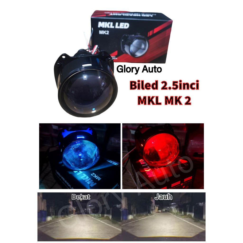 โคมไฟบิล 2.5 Inc MKL LED MK2 55W/63W เลนส์สีน้ําเงิน Plus พัดลมระบายความร้อน