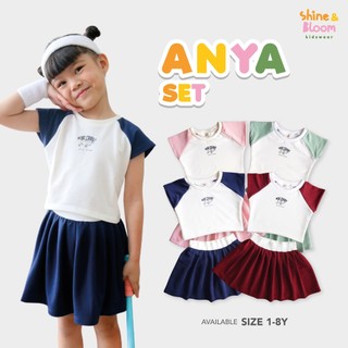 Shine & Bloom Anya Set Setelan Baju Rok Olahraga Anak Perempuan Sporty Kids Sportswear 1-8 Th