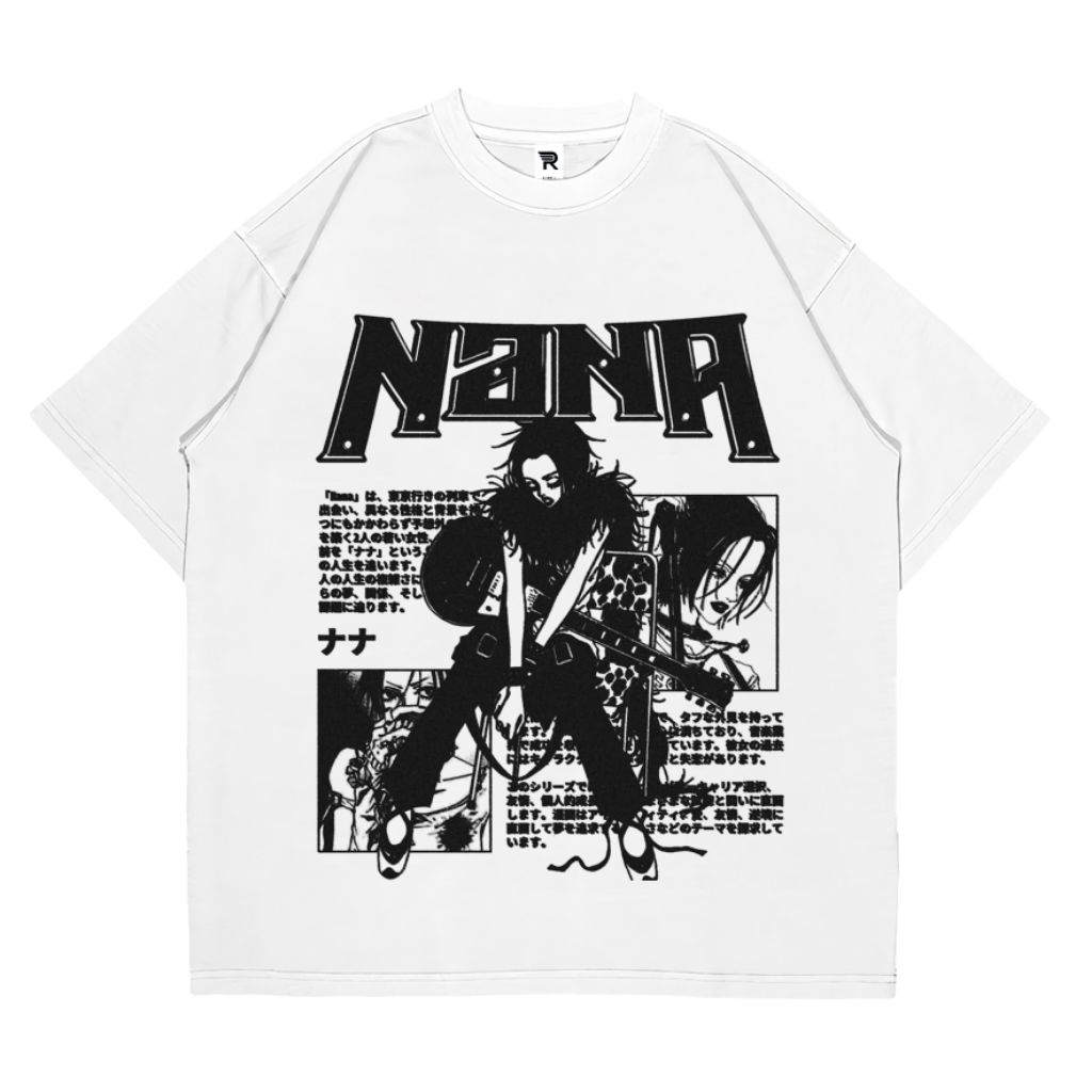 Vintage Retro Anime Nana เสื้อยืดสีขาว Combed Premium 24s ผู้ชายและผู้หญิง