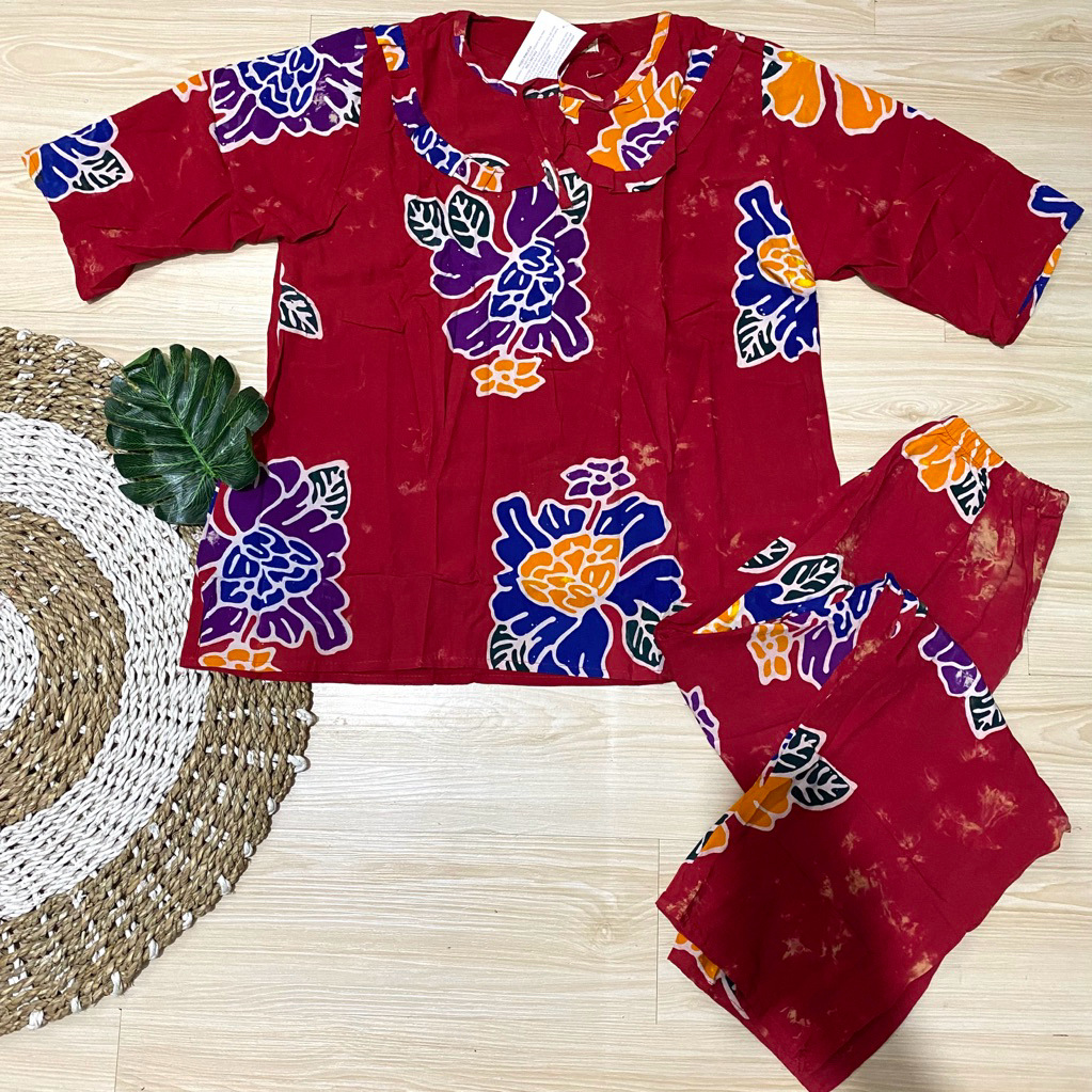 CP Batik Print คอระบาย ABG