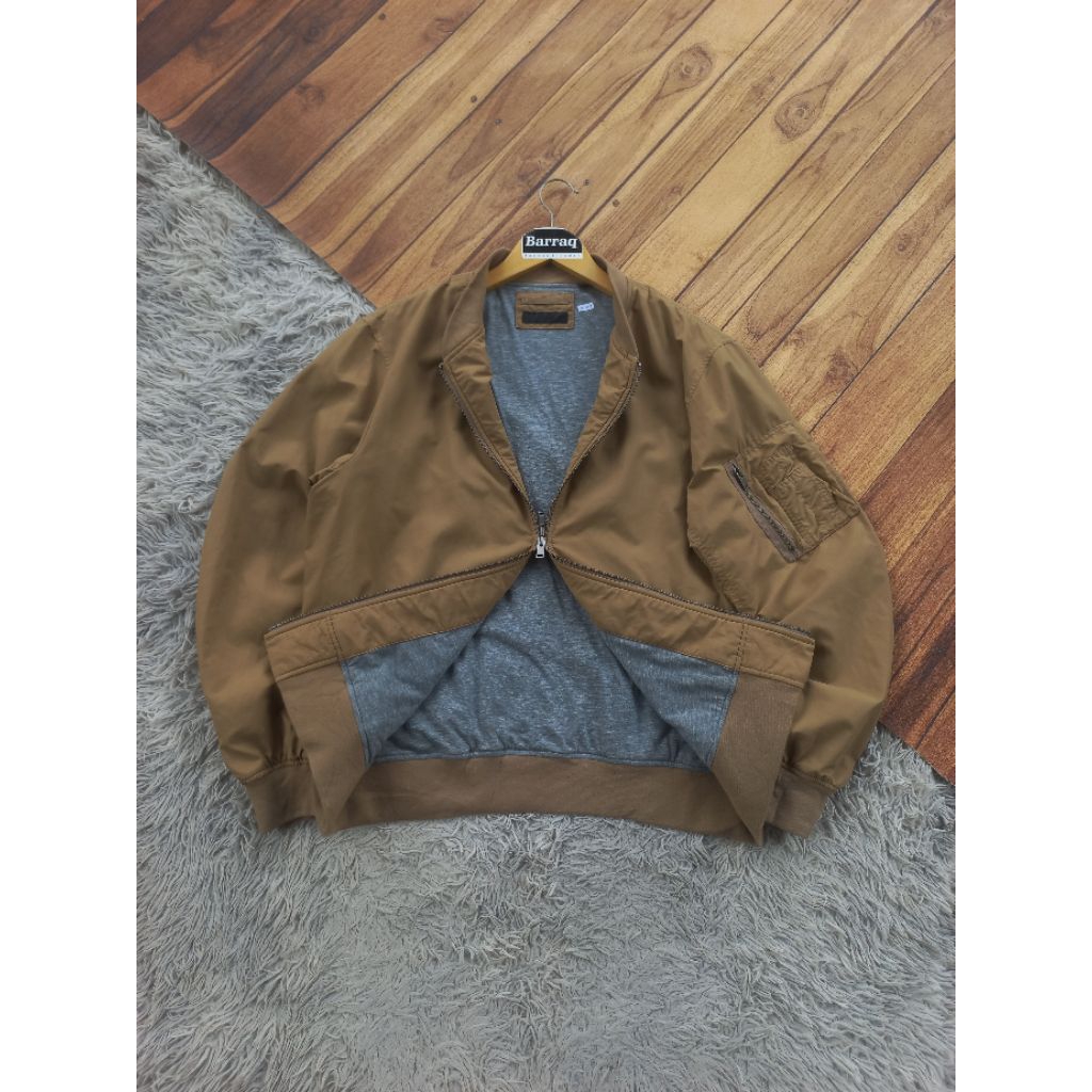 UNIQLO MA-1 BLOUSON BOMBER JACKET CASUAL DOUBLE ZIPPER SIDEPOCKET