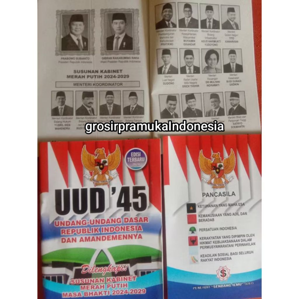 หนังสือกฎหมายประมูลล่าสุดของ Bakti 2024-2029 / 1945 หนังสือรัฐธรรมนูญ