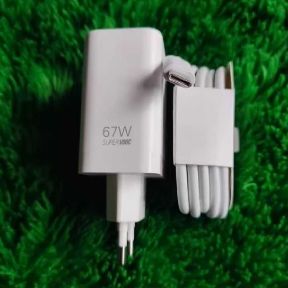 OPPO 67W USB Type C Super VOOC Fast Charging เอาต์พุตจริง 67W Travel Charger Adapter