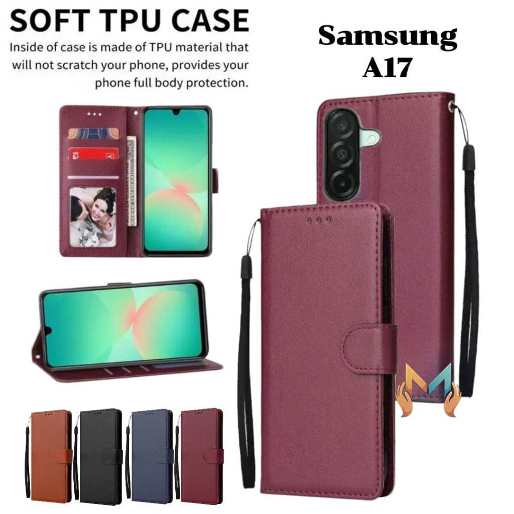 Samsung A17 5G Flip Case Leather Wallet Case Open Close