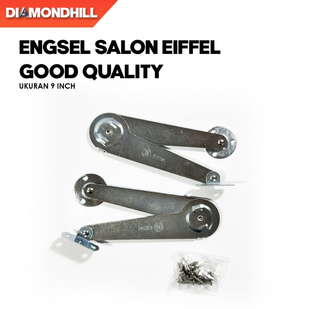 9" SILVER SALON HINGE รวมสกรู - EIFEL